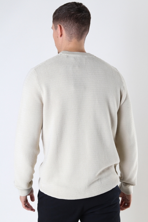 Solid Valencia Crew Knit Oatmeal