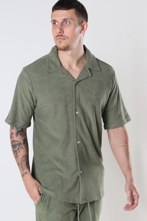 ONLY & SONS ONSJERRY REG SS FROTÉ Hemd Deep Lichen Green