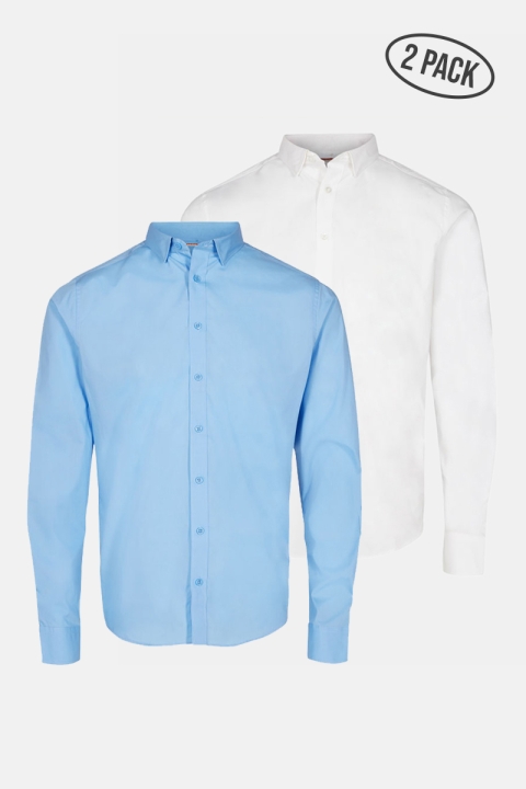 Jack & Jones JJJOE Hemd LS 2 PACK Cashmere Blue