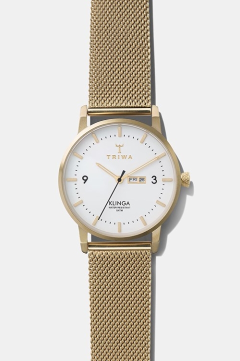 Triwa Ivory Klinga Uhr Gold Mesh