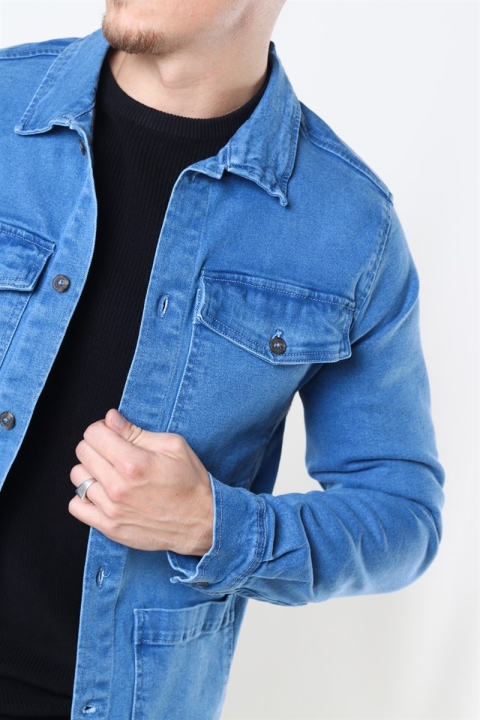 Denim Project Denim Over Jacke Medium Blue