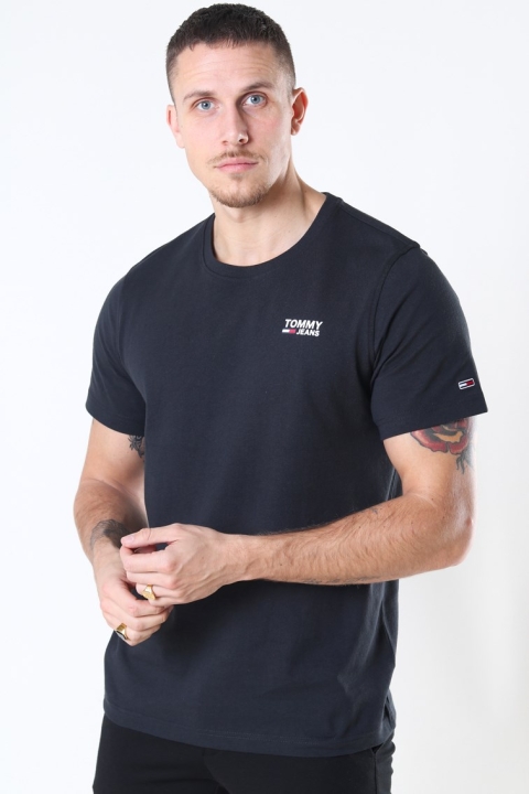 Tommy Jeans Regular Corp Logo T-Hemd Black