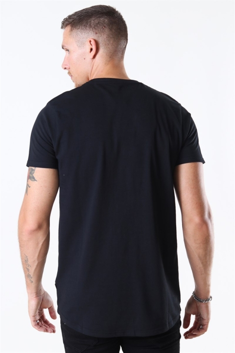 Solid Dew SS Long T-Hemd Black