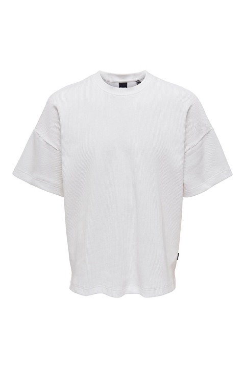 ONLY & SONS Berkeley Relax SS Sweat Bright White