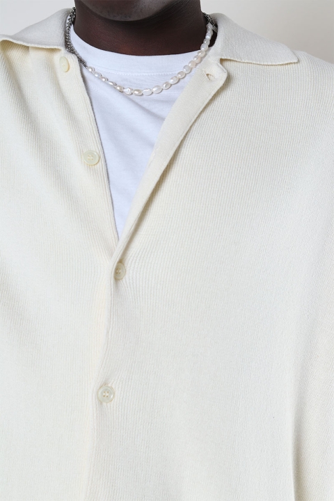Woodbird Banks Knit Hemd Off White