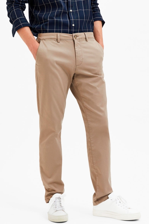 Selected SLHSLIM-NEW MILES 175 FLEX PANTS W N Greige