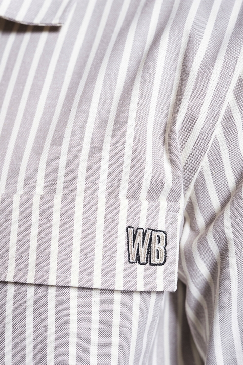 Woodbird Prize Stripe Hemd Ecru-White