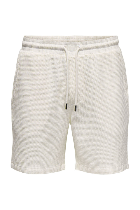 ONLY & SONS Bertil Waffle Shorts Cloud Dancer