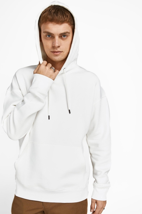 Jack & Jones STAR BASIC SWEAT HOOD Cloud Dancer