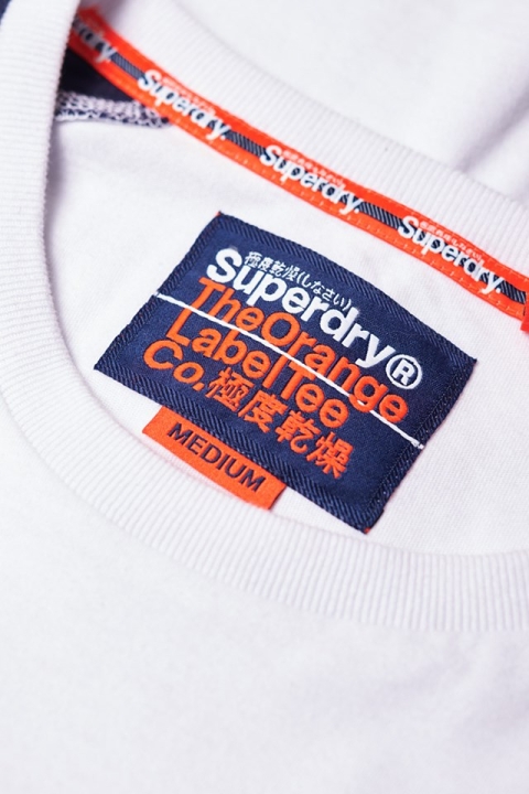 Superdry O L ENG'D LS Baseball T-Hemd Optic White