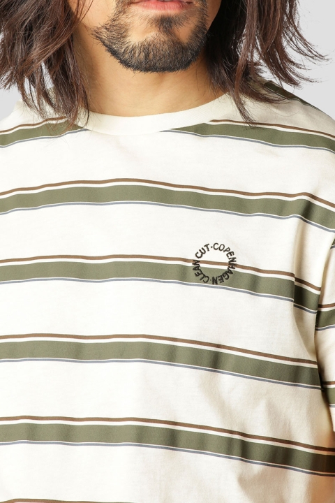 Clean Cut Copenhagen Grant Striped Tee Ecru