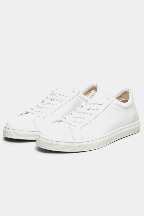 Selected SLHEVAN LEATHER TRAINER B NOOS White