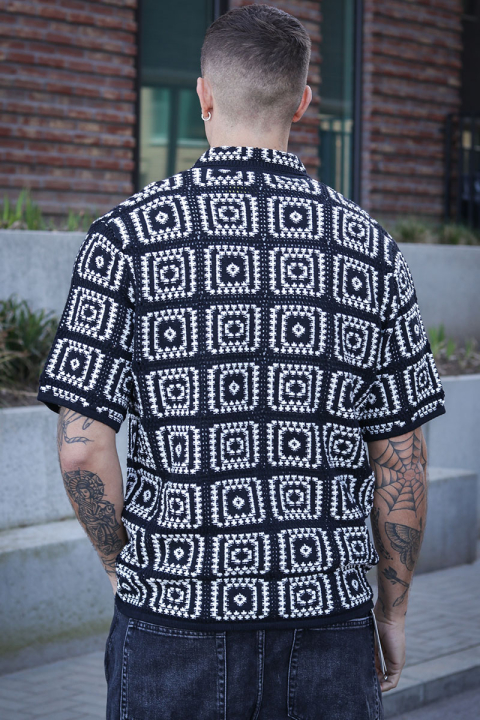 ONLY & SONS Bart Relax SS Knit Hemd Black