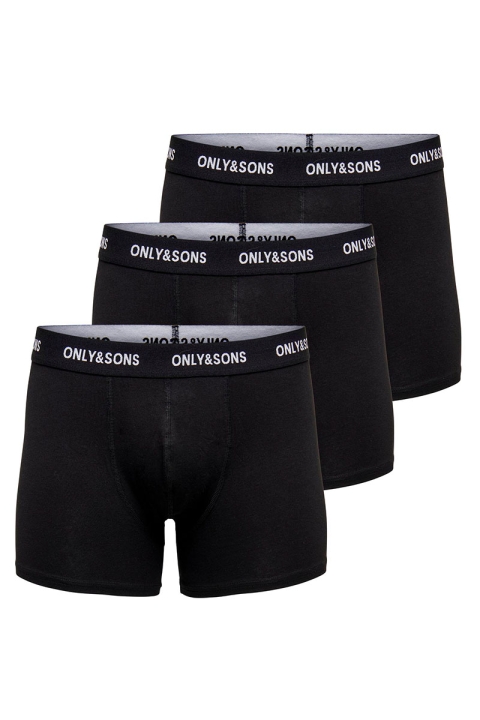 ONLY & SONS ONSFITZ SOLID BLACK TRUNK 3PACK3854 NOOS Black