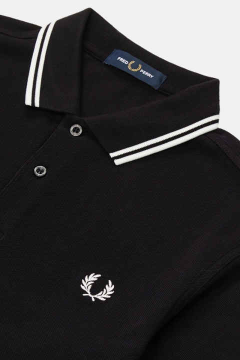 Fred Perry LS TWIN TIPPED Hemd 102 Black