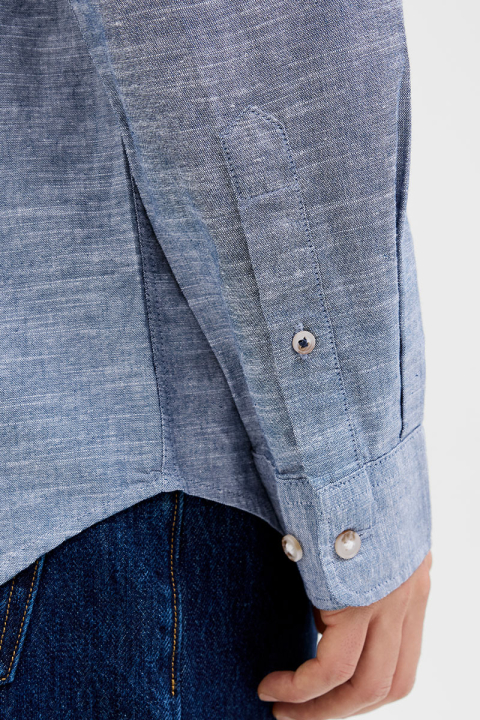 Jack & Jones Summer Linen Hemd LS Faded Denim
