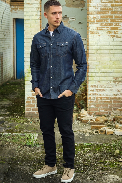 Jack & Jones Sheridan Hemd L/S Dark Denim