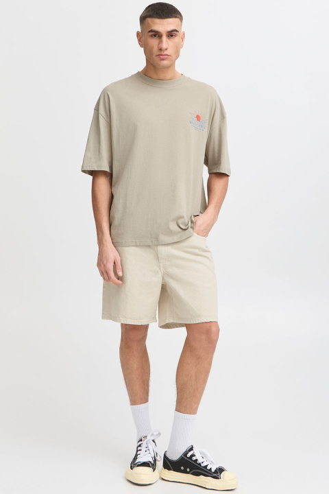 Solid Ryan Denim Shorts Oatmeal