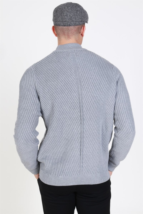 Only & Sons Roland 7 Structure Stricken Medium Grey Melange