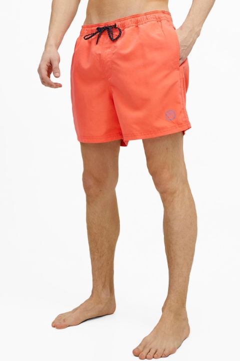 Jack & Jones JJICRETE JJSWIM AKM SOLID SN Hot Coral