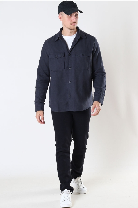 ONLY & SONS MILO LS SOLID OVERSHIRT Dark Navy