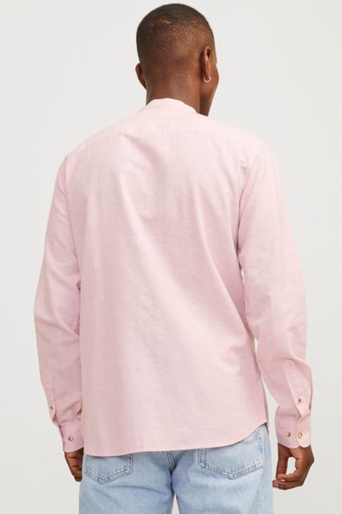 Jack & Jones Summer Band Linen Hemd LS Pink Nectar