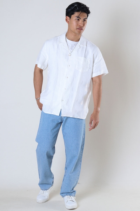 Woodbird Mays Linen Hemd Off White