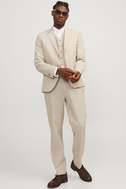 Jack & Jones Riviera Linen Blazer Travertine