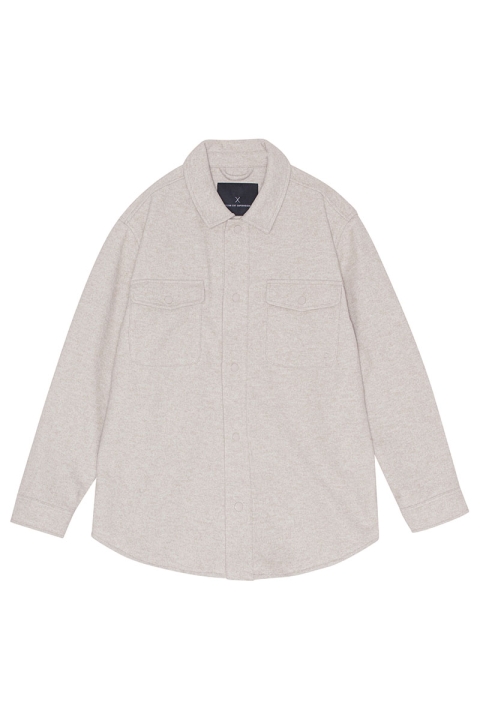 Clean Cut Copenhagen Dean Bonded Overshirt Soft Sand Melange