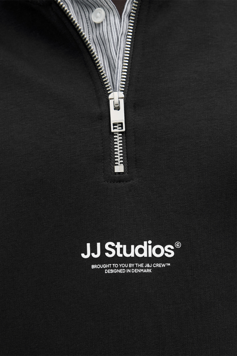 Jack & Jones Soho Sweat Half Zip Black