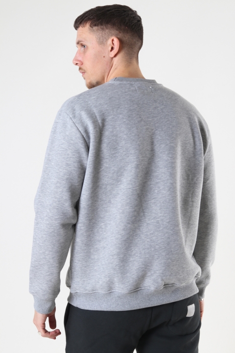 Woodbird Mufti Mitu Crew Grey Melange