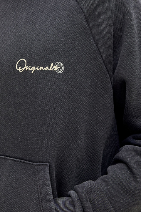 Jack & Jones Acapulco Typo Loose Fit Hoodie Black