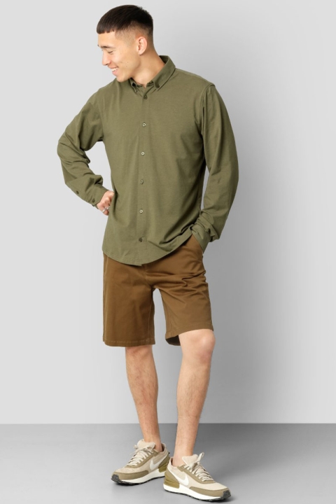 Clean Cut Copenhagen Milano Twill Shorts Dark Brown