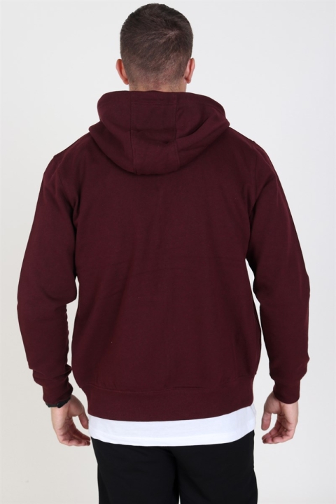 Solid Organic Morgan Zip Sweatshirts Wine Red Mel