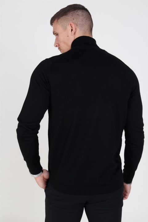 Selected Merino Turtleneck Strik Black