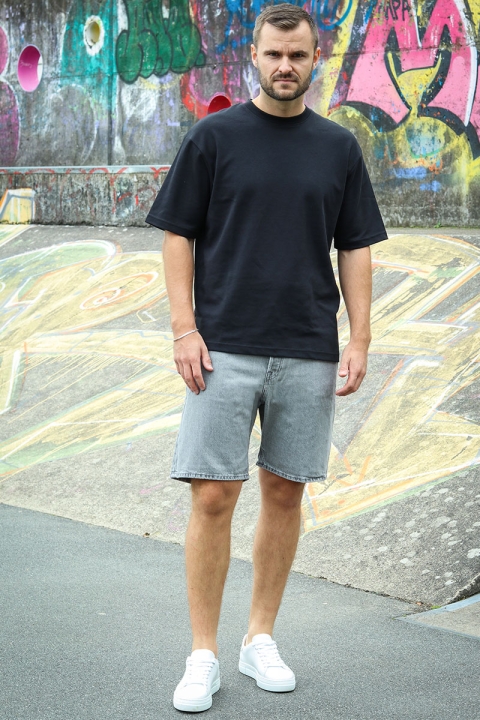 Jack & Jones Tony Loose Fit Shorts 331 Grey Denim