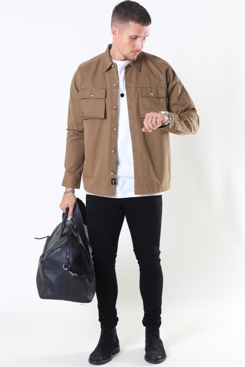 Only and sons Ilvio Heavy Twill Overshirt Kangaroo