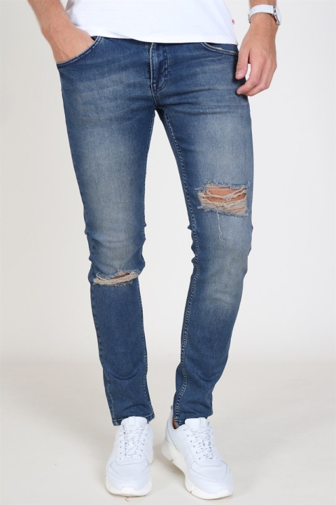 Redefined Rebel Stockholm Destroy Jeans Mining Blue