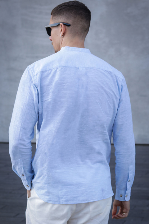 Jack & Jones Summer Band Hemd LS Chambray Blue