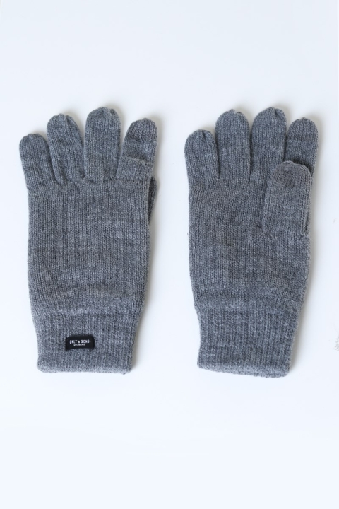 Only & Sons Clas Fingerforet Handschuh stricken Medium Grey Melange