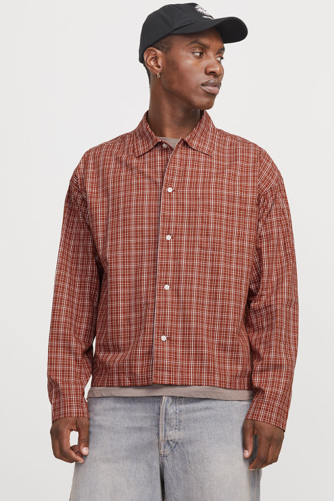Jack & Jones Austin Loose Fit Check Hemd Arabian Spice