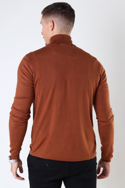 JEFF MALCOLM ROLL NECK KNIT Golden Brown