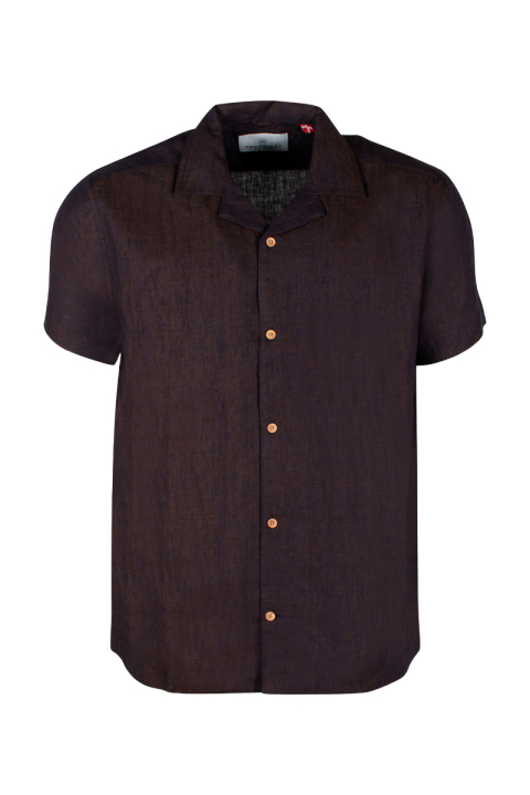 Kronstadt Ayers SS loose Hemd Chocolate Plum