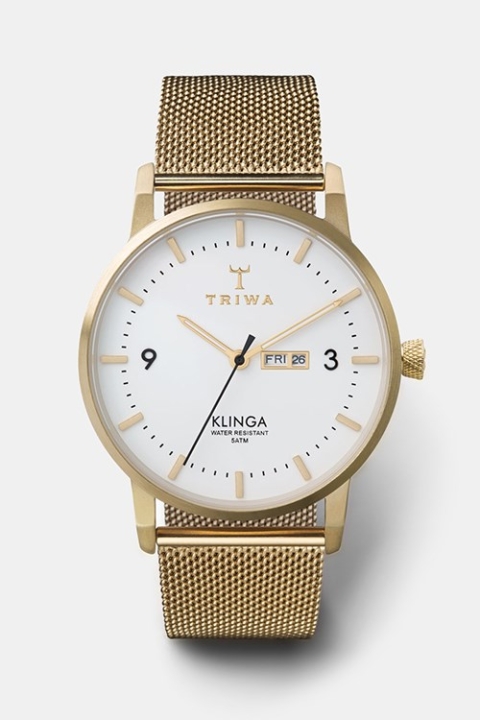 Triwa Ivory Klinga Uhr Gold Mesh