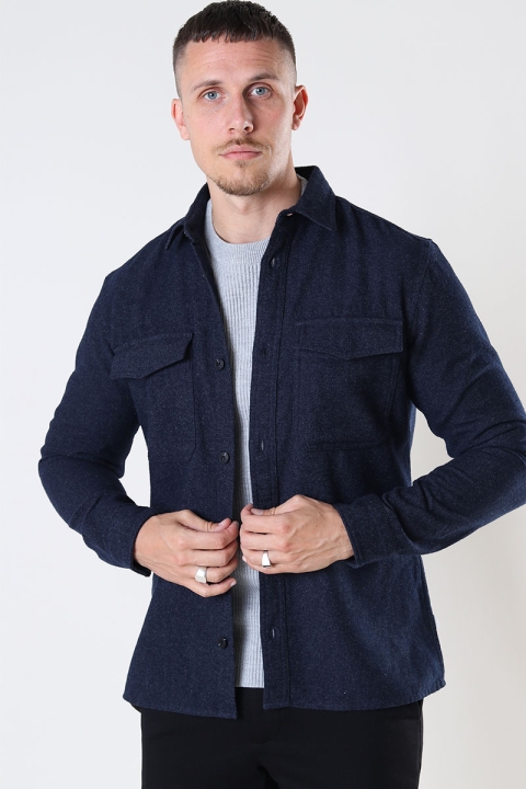 Jack & Jones JPRMARK TWILL OVERSHIRT L/S SN Navy Blazer