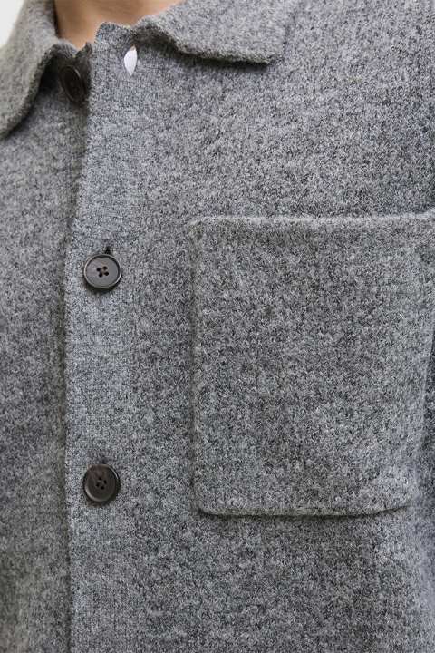 Jack & Jones Finn Knit Button Cardigan Medium Grey Melange