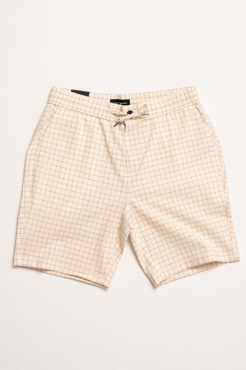 Clean Cut Copenhagen Barcelona Miguel Seersucker Shorts Ecru/Black Check