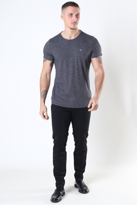 Tommy Jeans Slim Jaspe Crewneck T-Hemd Black