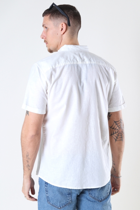 Clean Cut Copenhagen Cotton / Linnen Hemd S/S White