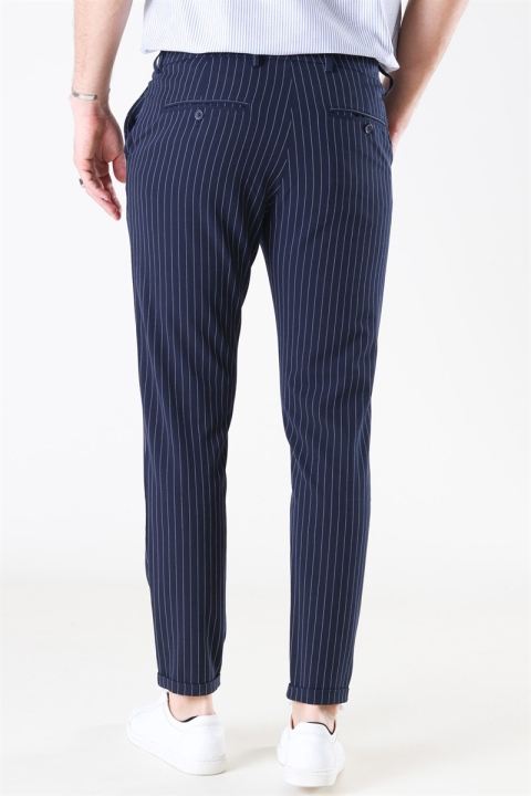 Les Deux Como Light Pinstripe Anzug Pants D.Navy/Provincial blue